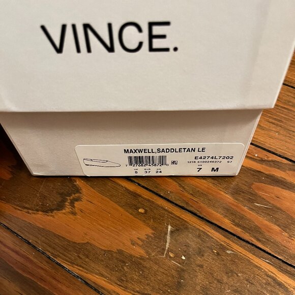 Vince Maxwell Leather Ballet Flats Glove Shoe, Tan, Size 7 - Picture 8 of 8